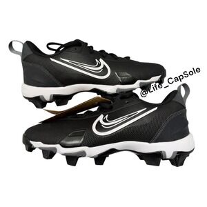 Size 5.5Y Nike Cleats Shoes Kids Youth Black White Fastflex Football / Baseball